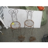 Image 1 : 2 DECORATIVE GARDEN PLANTER CHAIRS & WIRE WALL MOUNT PLANTERS