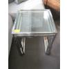 Image 3 : SET OF GLASS & CHROME NESTING TABLES