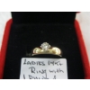 Image 2 : LADIES 14KT RING W/DIAMOND, 2.5G, SZ 6