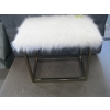Image 2 : WHITE FAUX FUR TOP STOOL