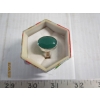 Image 2 : GREEN ONYX STERLING RING, SZ 6