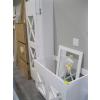 WHITE 4 PIECE CABINET SET W/GLASS DOOR PANTRY CABINET, VANITY CABINET & MIRROR