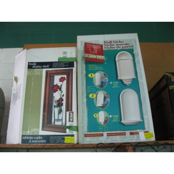 2 WALL SHELF DISPLAY UNITS