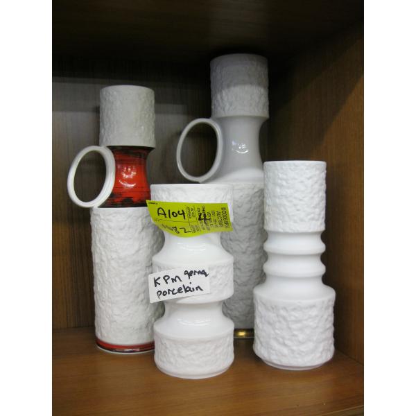 4 KPM GERMAN PORCELAIN VASES