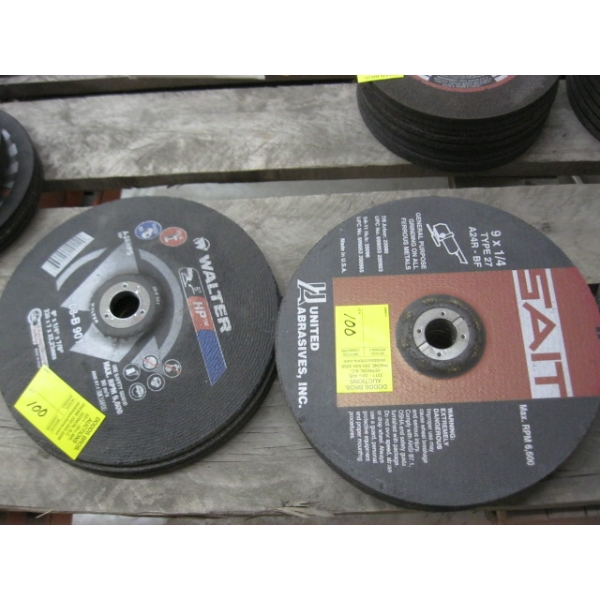 WALTER 9"X1/4" GRINDING DISCS & 9"X1/4"X7/8" GRINDING DISCS