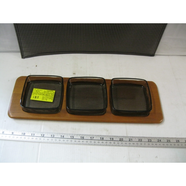 MCM CONDIMENT TRAY SET, SIGNED