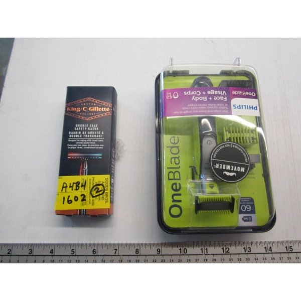 KING GILLETTE RAZOR & PHILLIPS 1 BLADE SHAVER