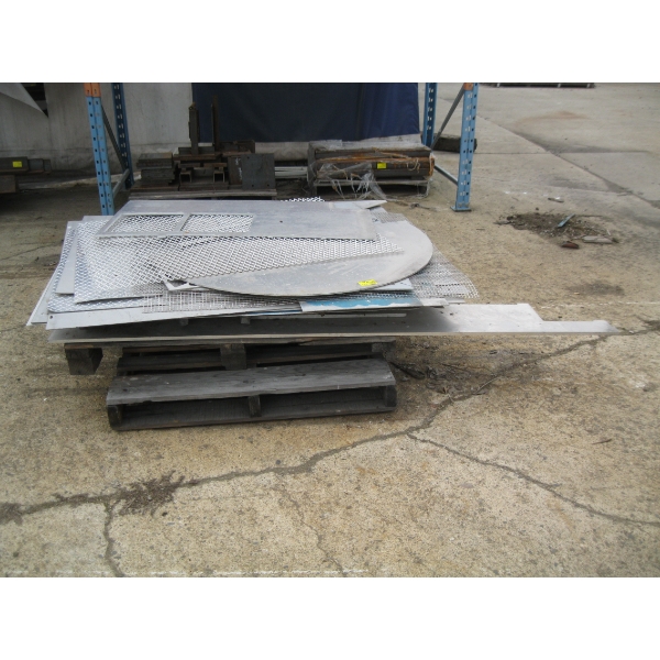 PALLET OF ALUMINUM PLATE, GRADING, ETC.