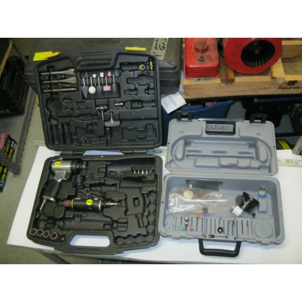 DREMEL CASE - NO DREMEL - & A NOT COMPLETE STANLEY AIR TOOLKIT