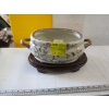Image 1 : SERVING DISH W/WOOD STAND