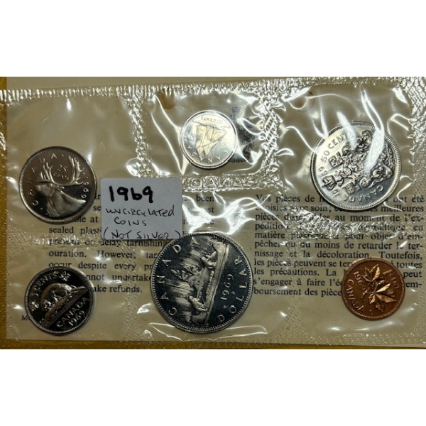 1969 CDN UNCIRCULATED COIN SET (NOT SILVER)