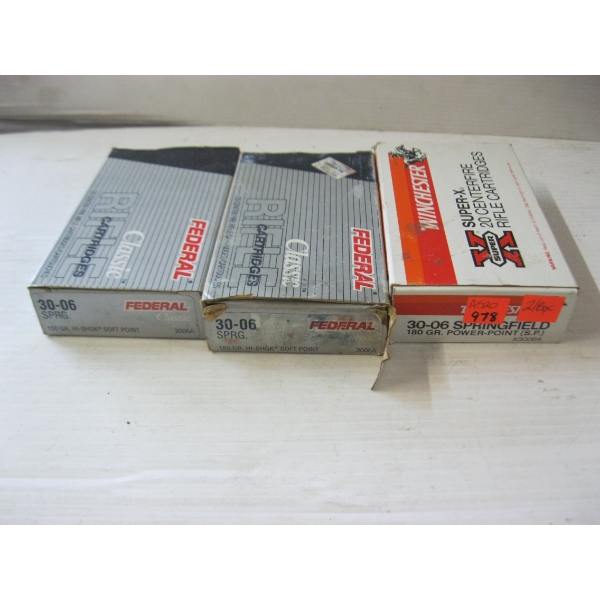 2 BOXES & 2 CARTRIDGES OF 30-06SPRG