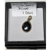 Image 1 : 10KT PENDANT W/BLACK STONE, 1G
