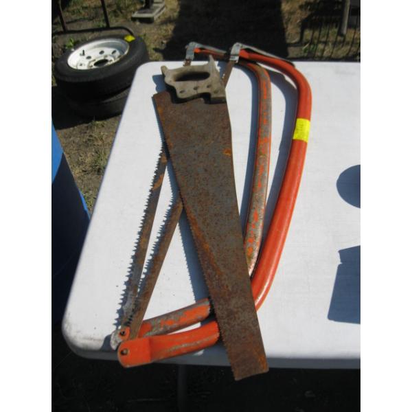 2 SWEDE SAWS & A HANDSAW
