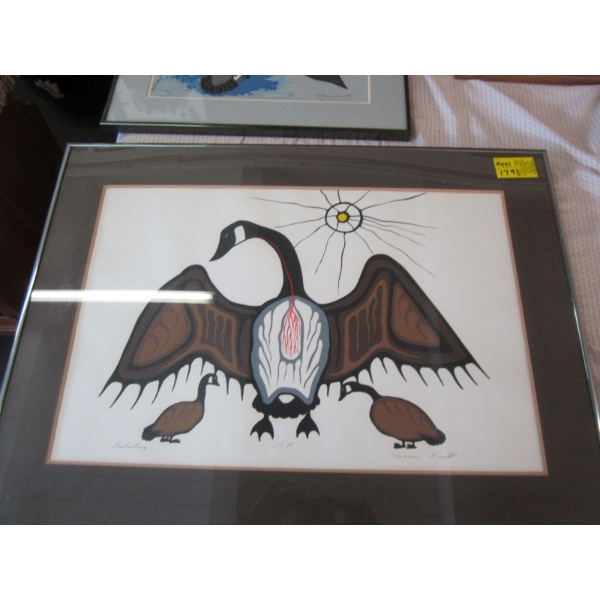 NATIVE PICTURE "PROTECTING" OF GEESE BY NORMAN KONOTT