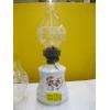 Image 2 : MILK GLASS OIL LANTERN W/EXTRA SHADE