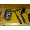 Image 2 : SM. TOTE OF MISC. TOOLS & A ELIMINATOR BATTERY CHARGER