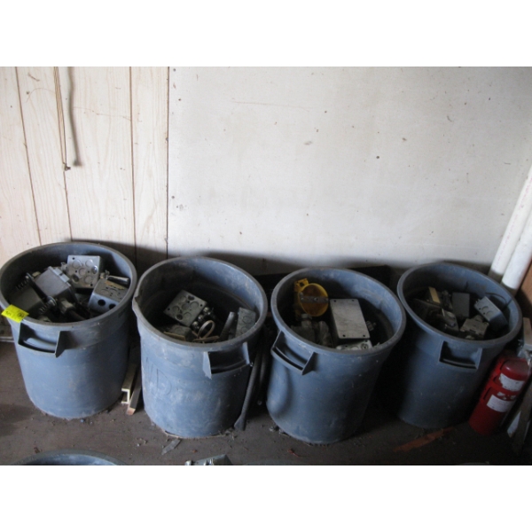 4 SM. GARBAGE BUCKETS W/ASST. ELECTRICAL