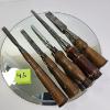 Image 4 : LG. LOT OF VINTAGE HAND TOOLS - CHISELS, HAND SAW, ETC. & A CAST IRON PAN