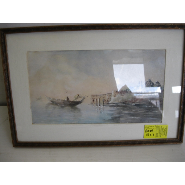 FRAMED WATERCOLOR BY OSAKAN