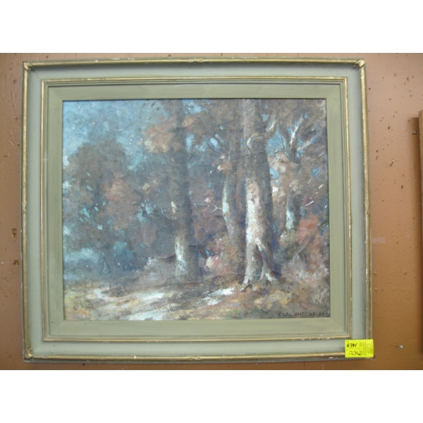 ORIGINAL PAINTING BY CANADIAN ARTIST CARL AHRENS, 1929
