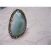 Image 3 : LADIES .925 SILVER RING W/LG. STONE, 10.5G, SZ 7 1/2