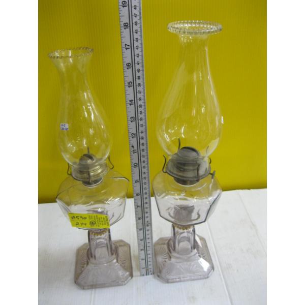 2 MATCHING OIL LANTERNS