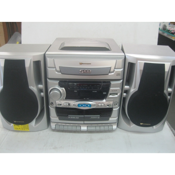 WESTINGHOUSE STEREO W/2 SPEAKERS - CD/TAPE PLAYER