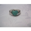 Image 3 : STERLING SILVER (.925) HEART SHAPE RING, 4.5G, SZ 8 1/2