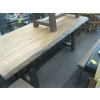 Image 5 : LG. LIVE EDGE WOOD SLAB DINING TABLE, APPROX. 7'6"X3'3"