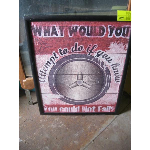 WOOD FRAMED SIGN