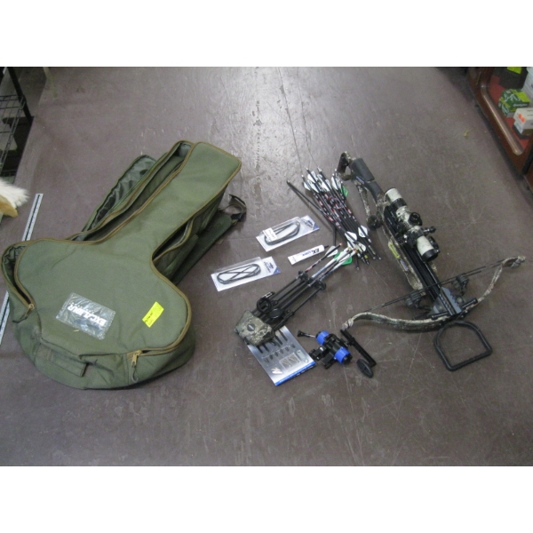 EXCALIBER DUAL SHOT CROSSBOW W/SCOPE, BOLTS & ASST. ACCESS. IN BAG
