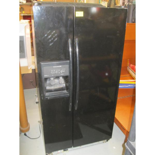 KITCHEN AID SIDE BY SIDE BLACK FRIDGE