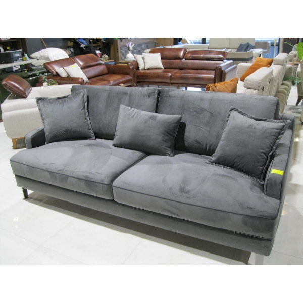 GREY SOFA W/MATCHING PILLOWS