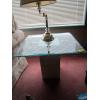Image 1 : PAIR OF GLASS TOP END TABLES