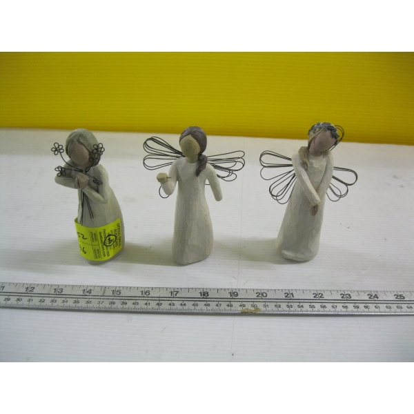 3 WILLOW TREE ANGEL FIGURINES