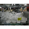 Image 1 : 2 SHELVES OF ASST. CRYSTAL & GLASSWARE & BRASS GOBLETS