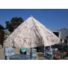 Image 6 : ROUND GLASS PATIO TABLE, 4 CHAIRS & UMBRELLA