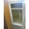 Image 3 : LG. WHITE LOUVERED DOOR ENTERTAINMENT CABINET W/2 DRAWERS