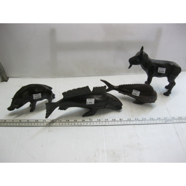 4 IRONWOOD FIGURINES