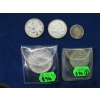 Image 1 : AMERICAN 50 CENT PIECE, 2 CDN QUARTERS, ETC.