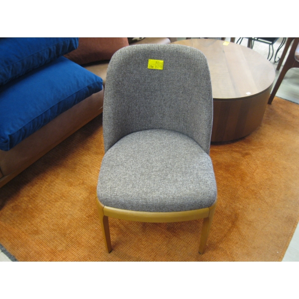 WOOD FRAMED UPHOLSTERED DINING CHAIR