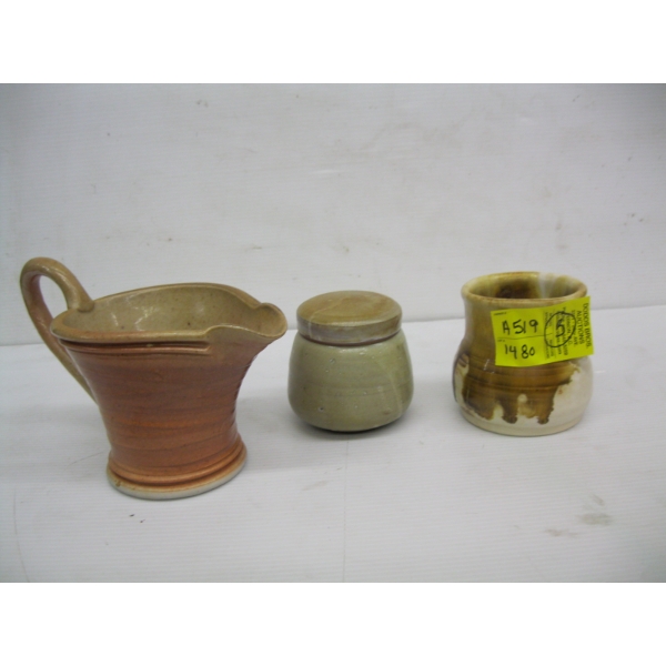 3 SMALL POTTERY PIECES
