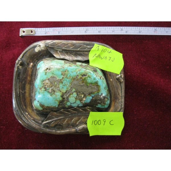 NAVAJO SILVER BELT BUCKLE