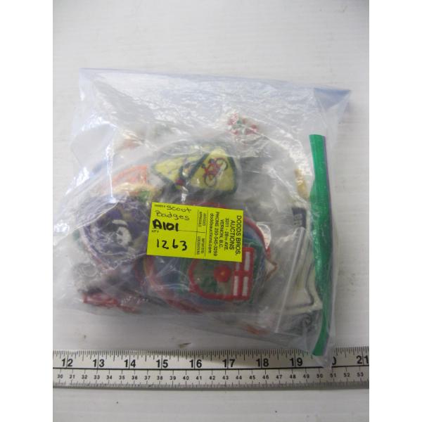 BAG OF BOY SCOUT BADGES