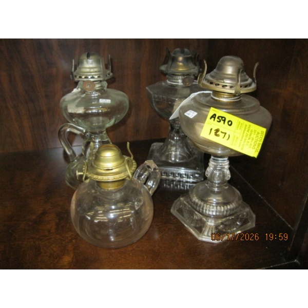 4 OIL LANTERNS - NO CHIMNEYS