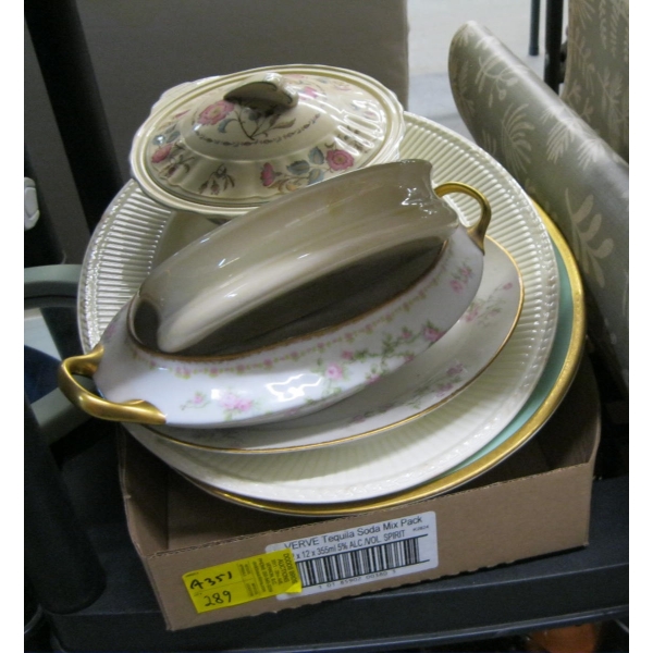 ASST. LG. PLATTER, COVERED SERVING DISH, ETC.