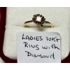 Image 1 : LADIES 10KT RING W/DIAMOND, SZ 4 1/4