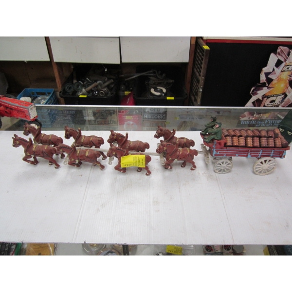 CAST IRON HORSE & WAGON