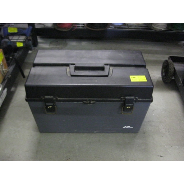 LG. PLASTIC TOOLBOX W/ASST. TOOLS